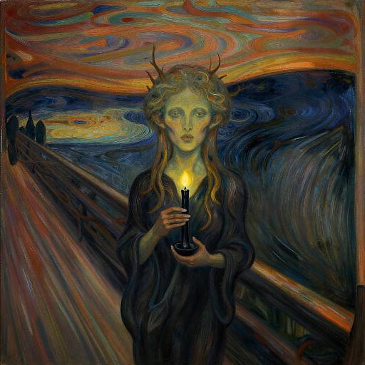 Realistic Goddess Hekate in Expressionism