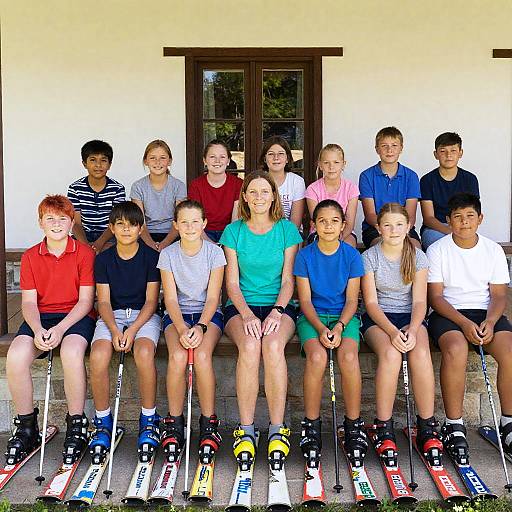 Children and Adult Enjoying a Sunny Day