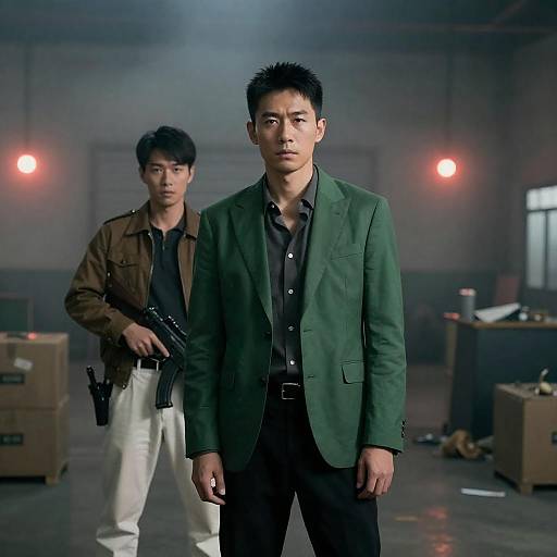 Intense Portrait in an Industrial Setting