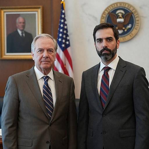 Serious Men in Government Office Setting