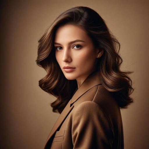 Elegant Woman in Brown Blazer