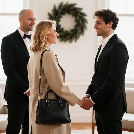 Cheerful Holiday Moment in Bright Room