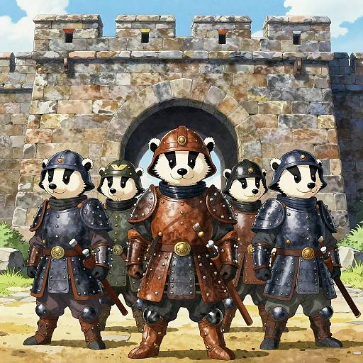 Badger Guards at Ancient Fortress