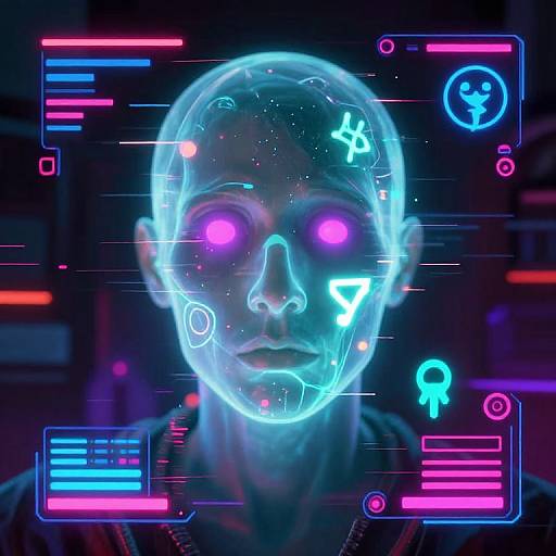 Futuristic Ghost Filter Digital Interface