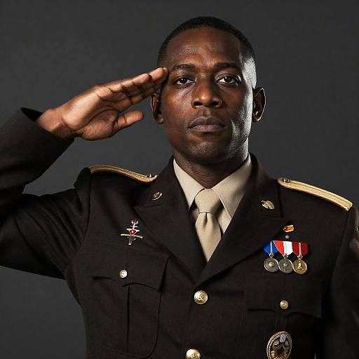 Honoring Service: Black Soldier Portrait