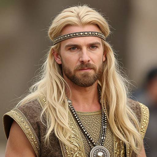 Blonde Male in Krish Costume Outdoors