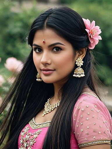 Kalista in Pink Lehenga Portrait