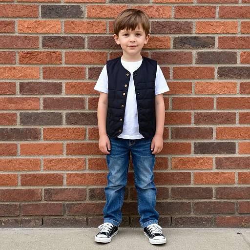 Boy in Vest and Jeans