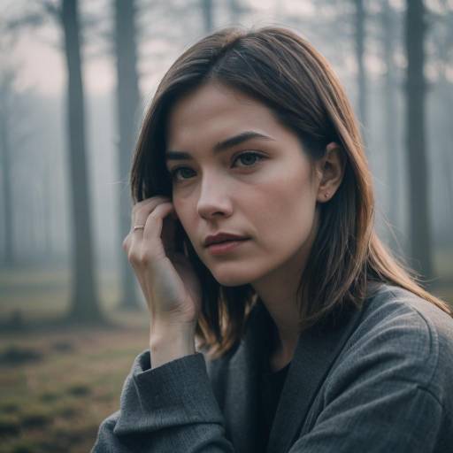 Cinematic Closeup of a Woman in Haze