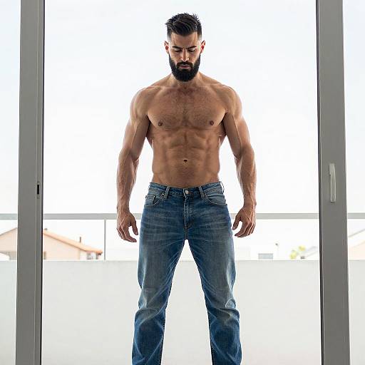 Ultra-Detailed Fit Man Portrait in Bright Setting