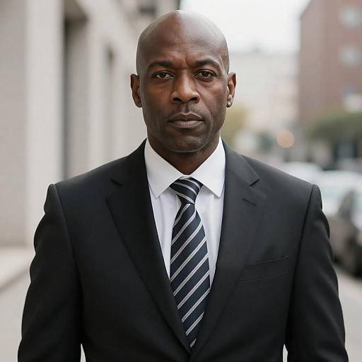 Portrait of a Serious Black Man