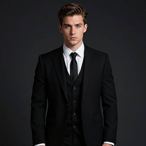 Confident Young Man in Formal Suit