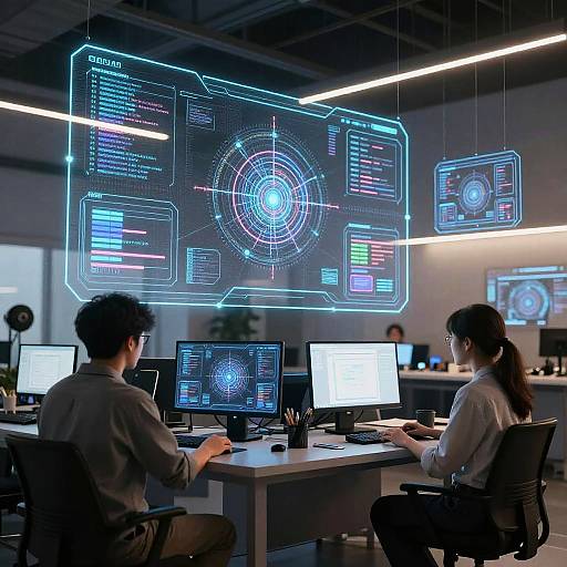 Futuristic AI Art Studio Visualization