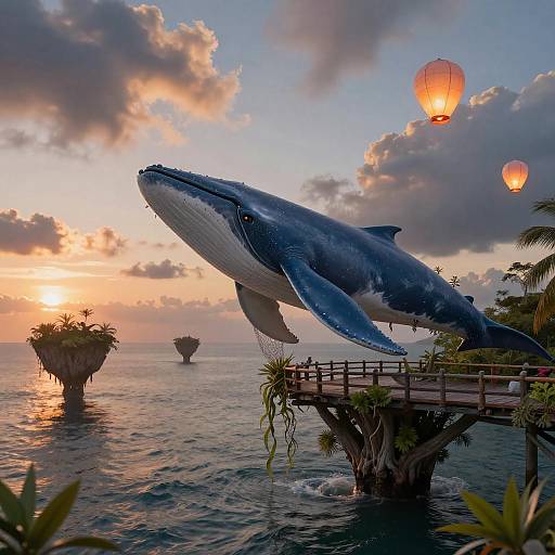 Skywhale Mariner Above Sunset Isles