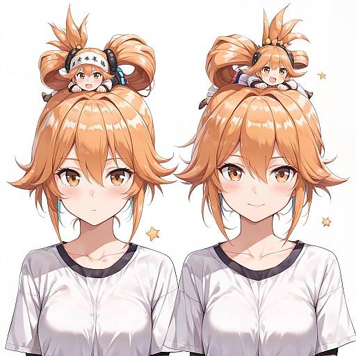 High-Quality Illustrated Minigirl Portrait