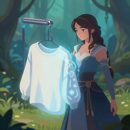 Magical Clothes Remover in Fantasy Forest