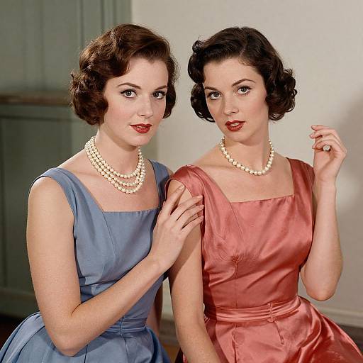 1950s Vogue Style Women Portrait