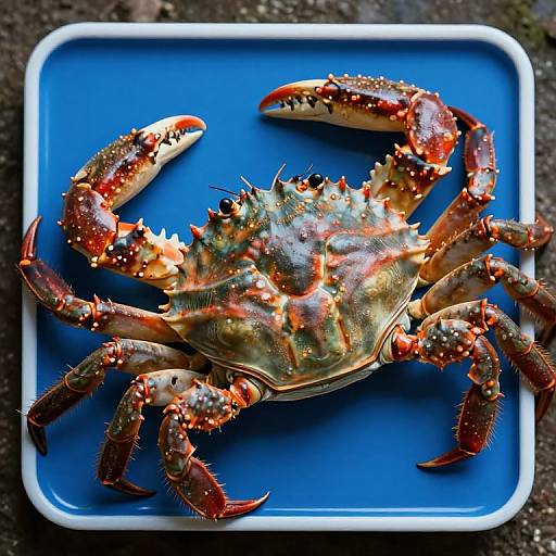 Hyperrealistic Vibrant Crab Emblem