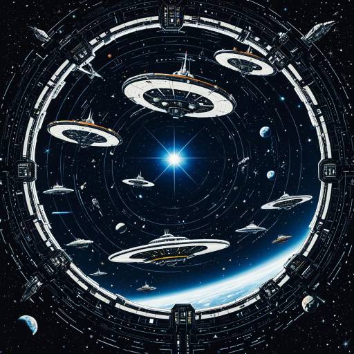 Futuristic Spaceships in Cosmic Wonderland Futuristic Spaceships in Cosmic Wonderland