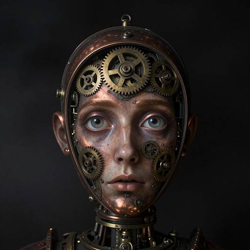 Gothic Clockwork Automaton Portrait