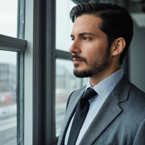 Thoughtful Businessman Looking Out Window