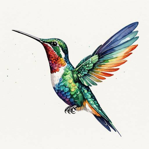 Joyful Watercolor Hummingbird Illustration Joyful Watercolor Hummingbird Illustration