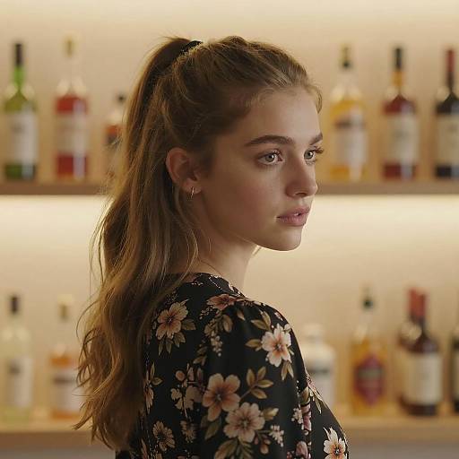 Young Woman Portrait with Warm Backlight