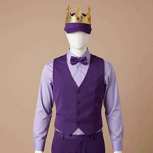 Purple Pimp Outfit with Crown