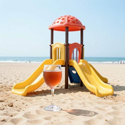 Surreal Kids Play Structure by Beach