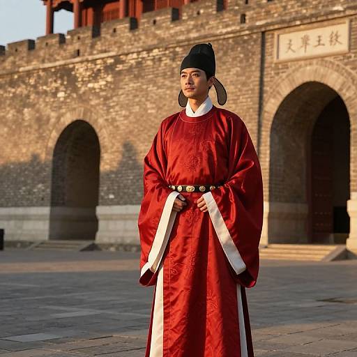 Dignified Man in Traditional Robe