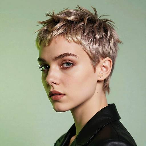 Stylish Pixie Cut Fashion Portrait