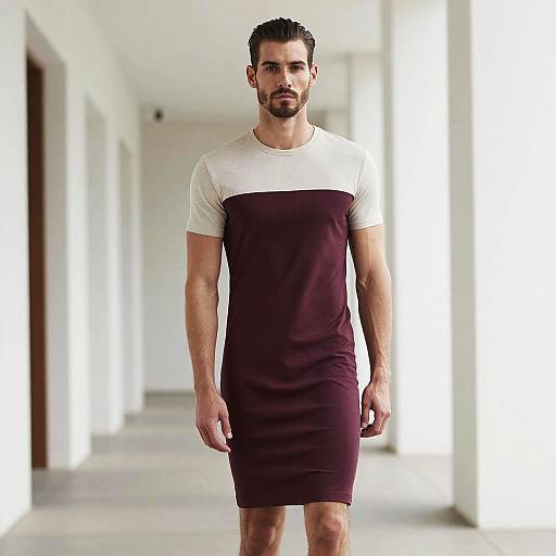 Goatee Style with Color Block Dress