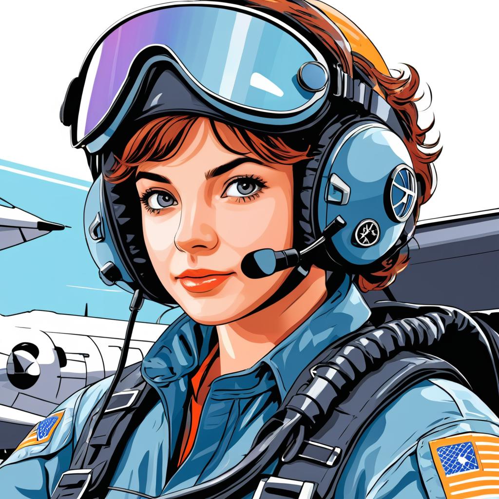 Seductive Pilot Illustration Art