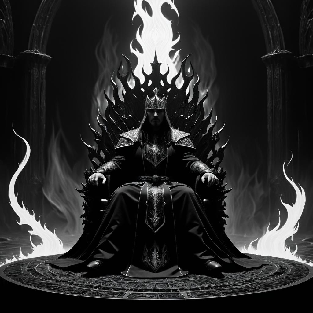 Dark Warlock Throne in Black Metal Style