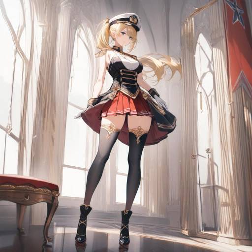 Admiral Character in Luxurious Navy Setting