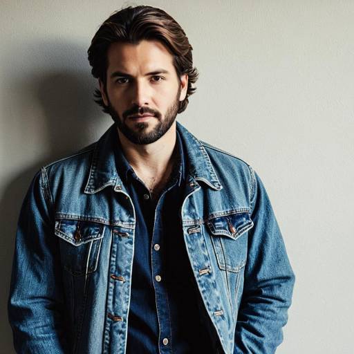 Man in Casual Denim Jacket Portrait