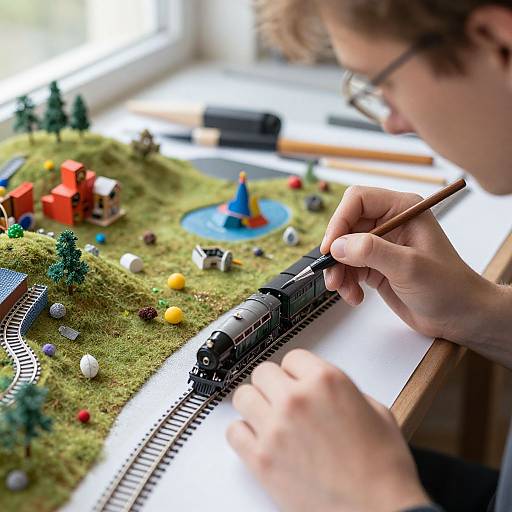 Model Train Painting Craftsmanship