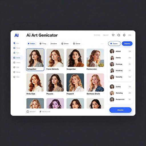 AI Art Generator Dashboard UI