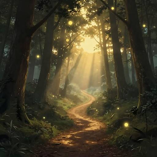 Salvation Path Through Mystical Forest