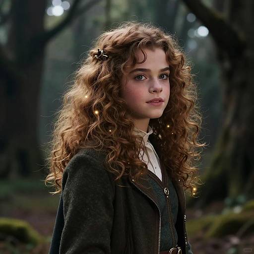 Enchanting Hermione in Mystical Forest