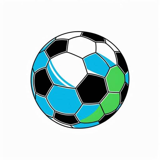 Flat Doodle Style Soccer Ball Icon