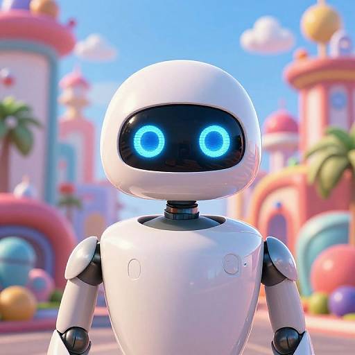 Futuristic Pixar-Style Robot Cover