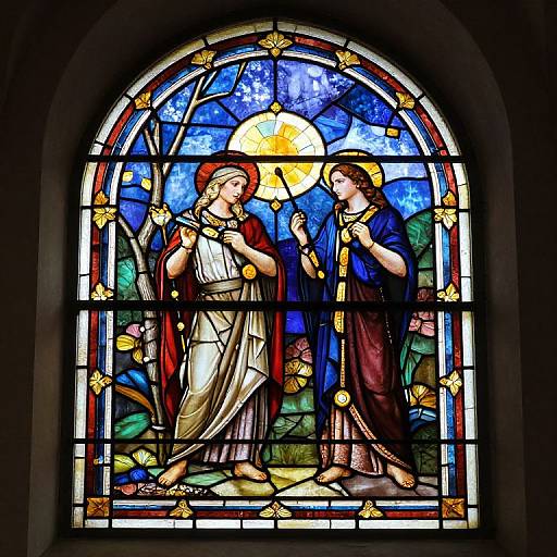 Vibrant Stained Glass Window Art