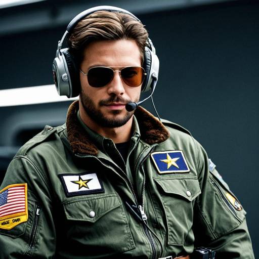 Realistic Male Pilot Costume with Accessories
