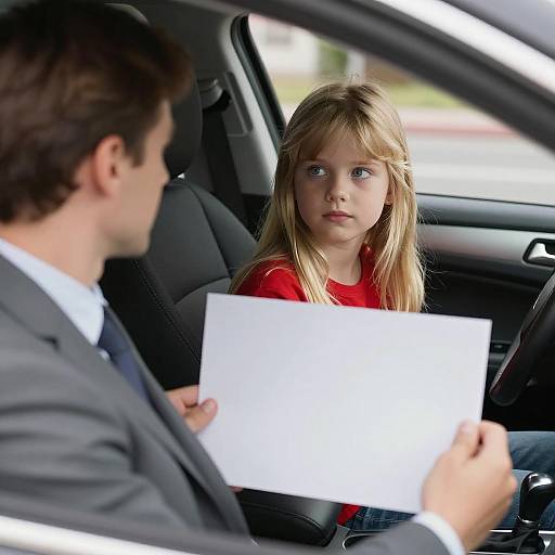 Intense Moment in a Dimly Lit Car