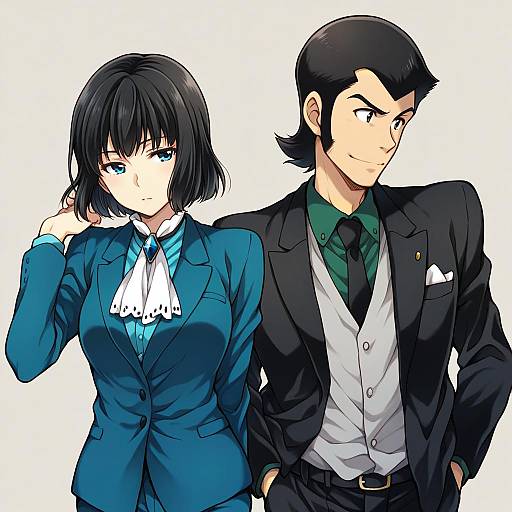 Illustration of Arsene lupin iii, lupin iii in the style of Tachitsu teto