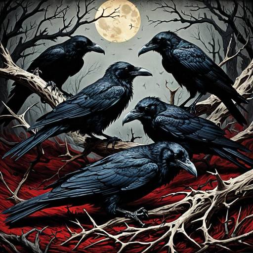 Band of Spectral Ravens on Withered Branches