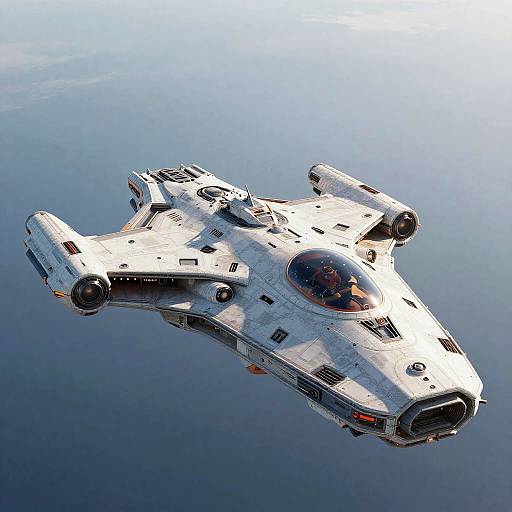 Futuristic Spaceship Inspired by Wallin and McQuarrie