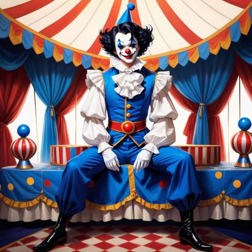 Mysterious Jester in Circus Tent Mysterious Jester in Circus Tent
