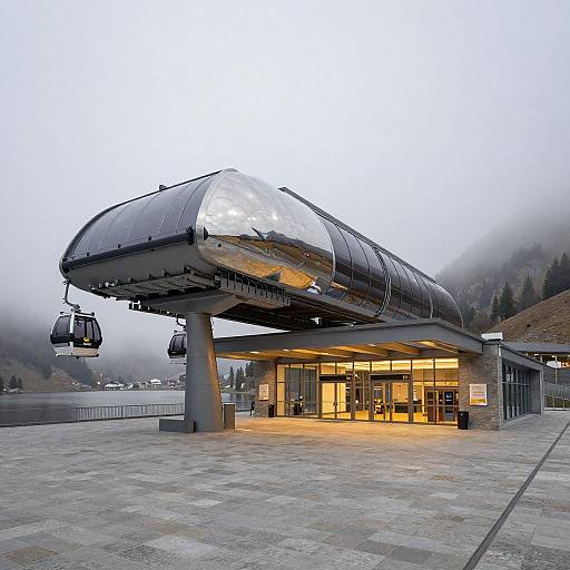 Gaudí-Inspired Lakeside Gondola Transit Terminal